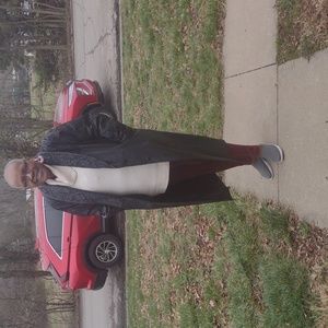 Vintage Black Leather Coat by Outbrook, Size 1X